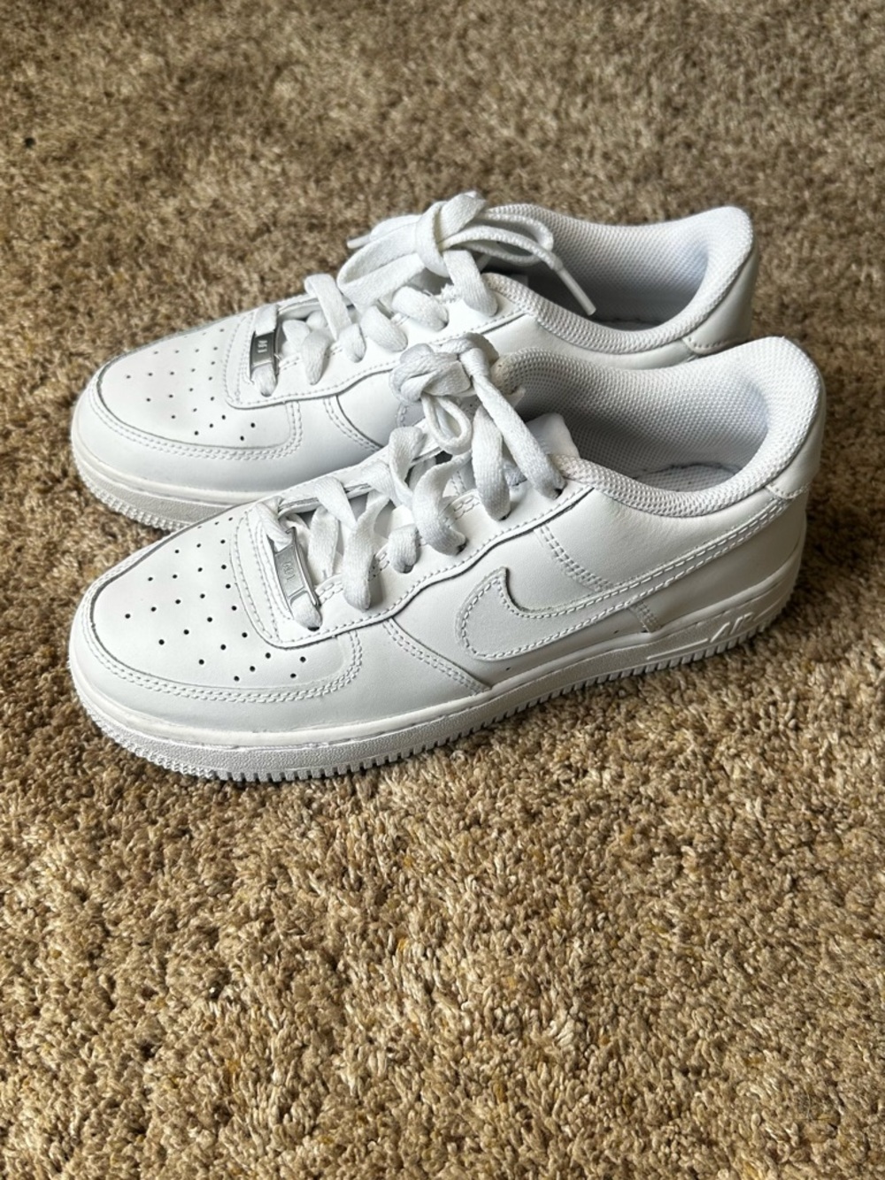 Nike Kids All-White Low Top Sneakers